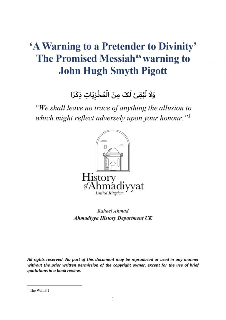 A Warning to to a pretender to Divinity